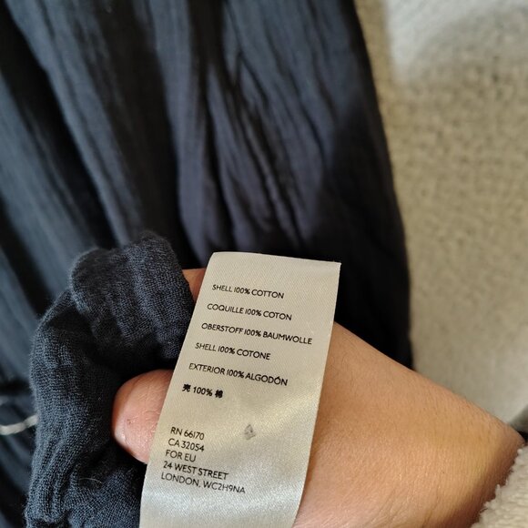 Free People I'm The One Maxi Dress Women's Medium Black Flounce Smocked Boho - Picture 10 of 12